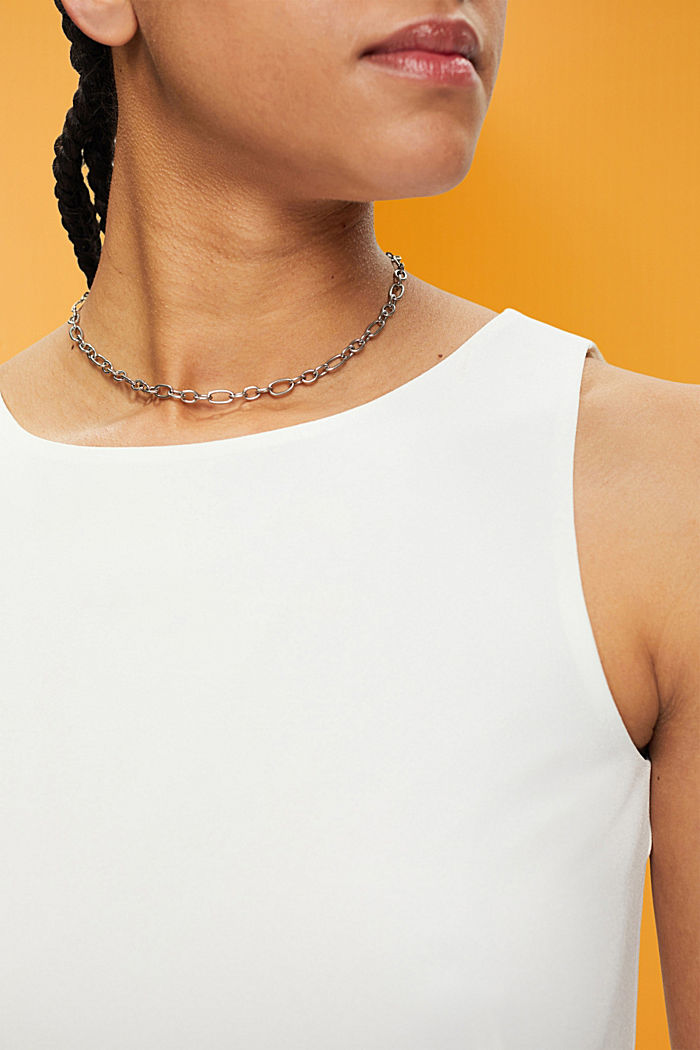 Cropped sleeveless blouse, OFF WHITE, detail-asia image number 4