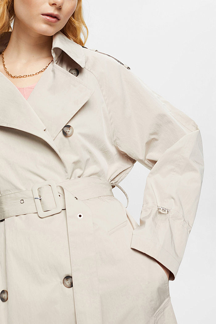 Double-breasted trench coat, LIGHT TAUPE, detail-asia image number 2