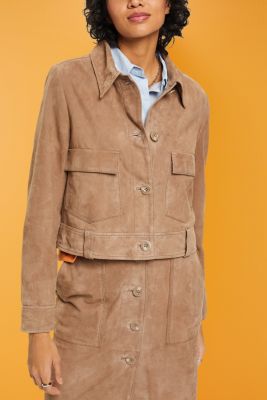 Suede leather jacket