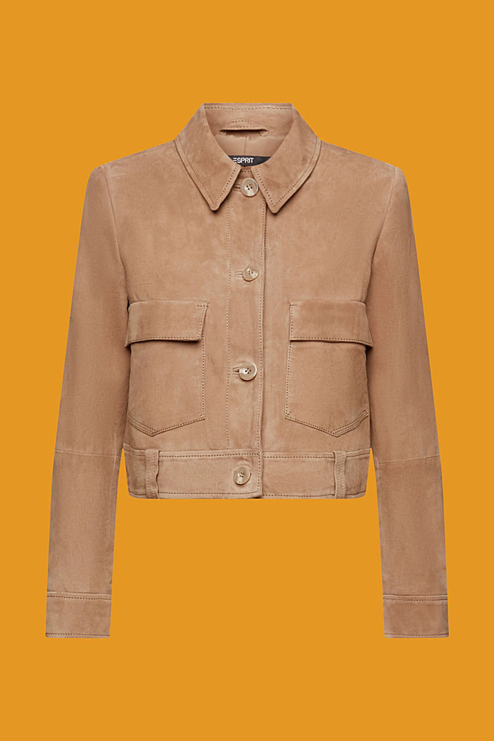 Suede leather jacket, TAUPE, detail-asia image number 5