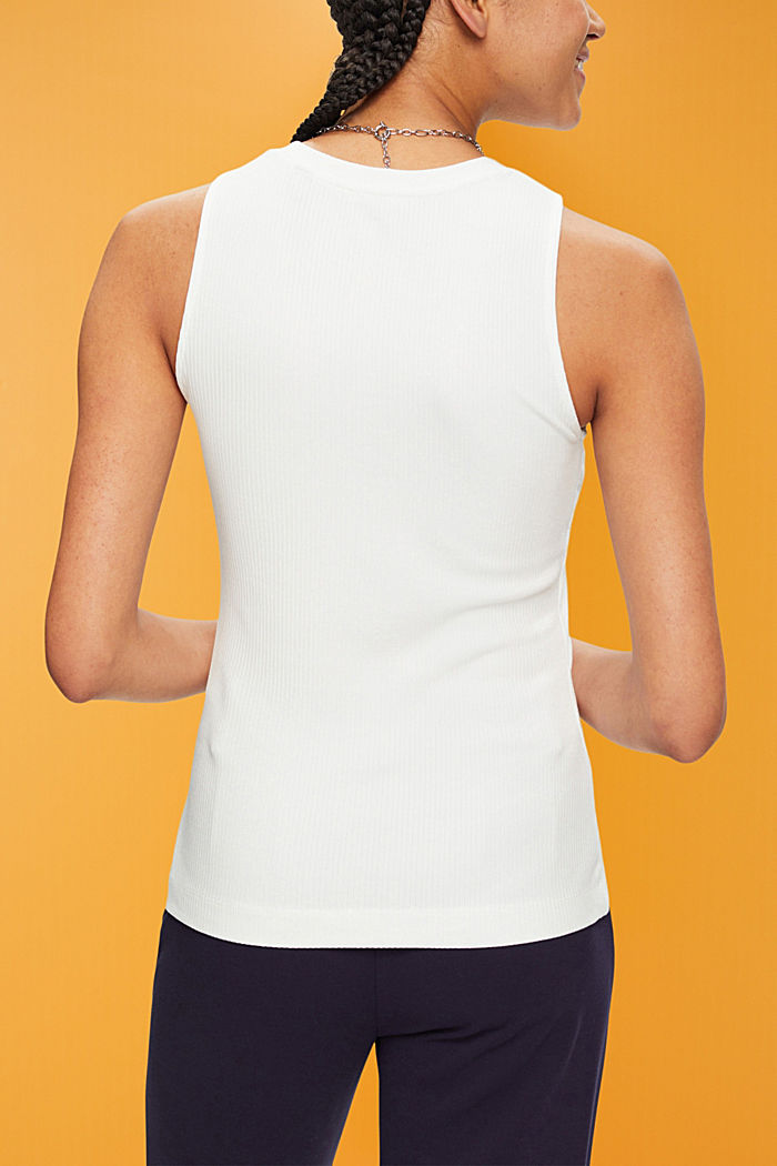 Ribbed tank top, OFF WHITE, detail-asia image number 1