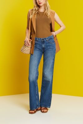 Ribbed tank top, PALE KHAKI, detail-asia image number 1