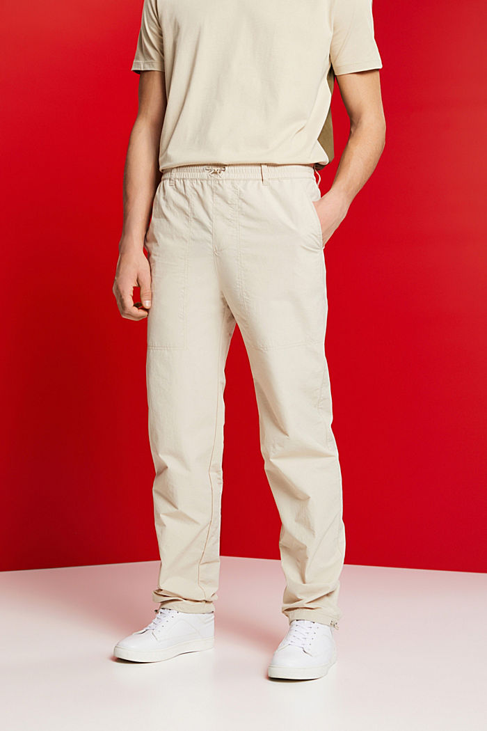 Jogger style trousers, LIGHT TAUPE, detail-asia image number 0
