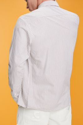 Striped sustainable cotton shirt, TOFFEE, detail-asia image number 3