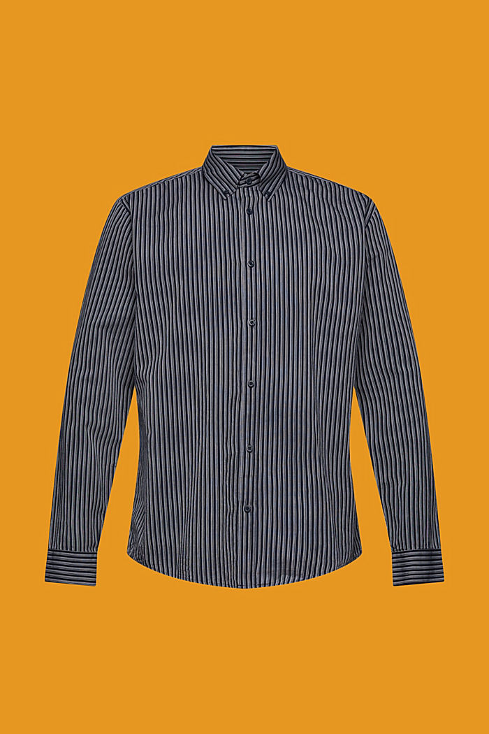Striped sustainable cotton shirt, NAVY, detail-asia image number 6