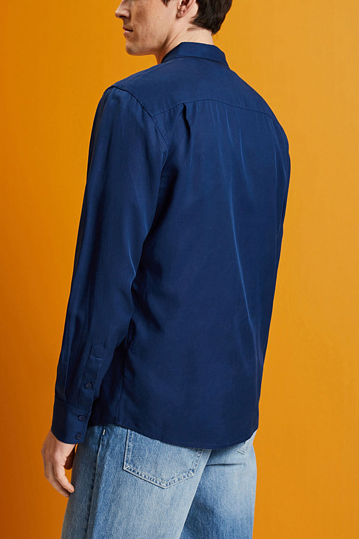 ‌流暢順滑的萊賽爾恤衫, 深藍色, detail-asia image number 3