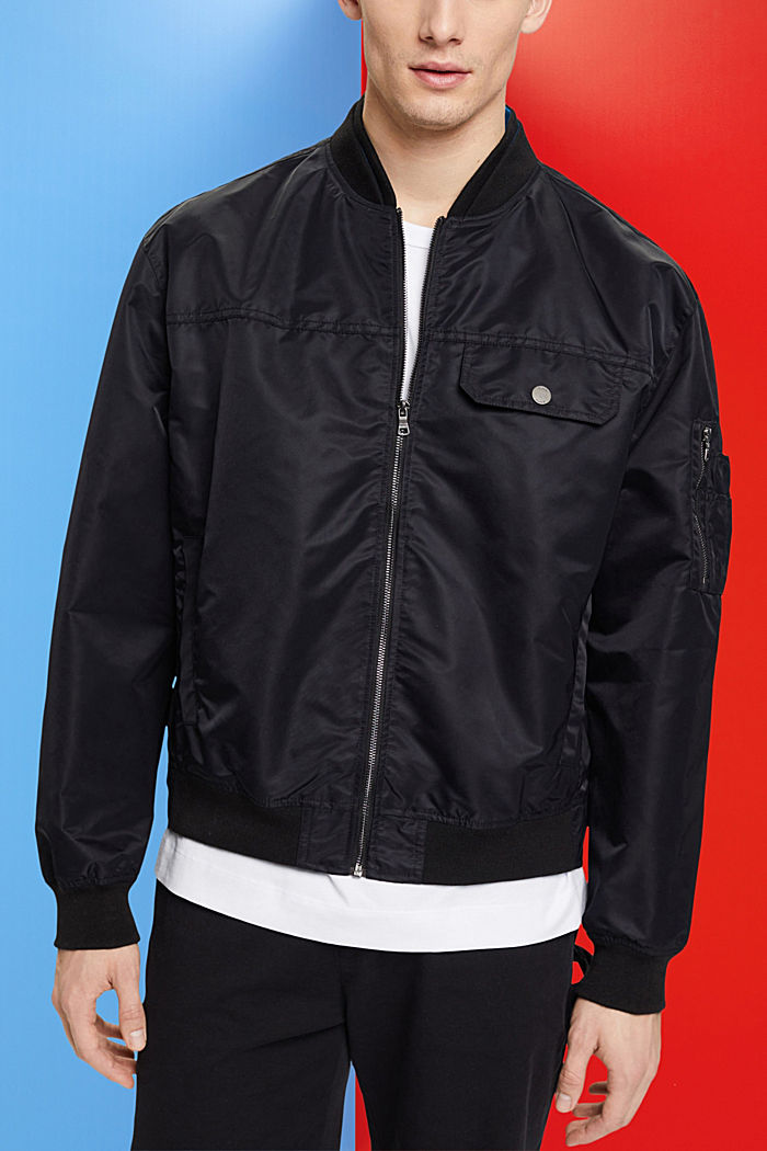 봄버 재킷, BLACK, detail-asia image number 0