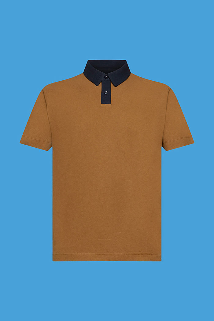 Cotton pique polo shirt, PALE KHAKI, detail-asia image number 5