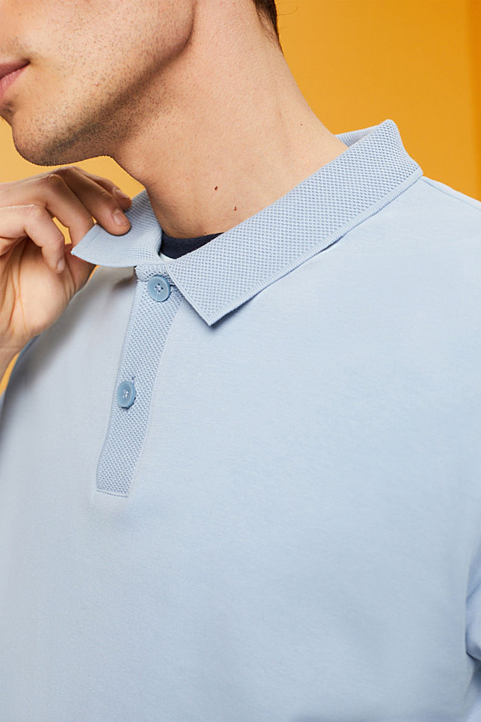 Pima cotton polo shirt, LIGHT BLUE LAVENDER, detail-asia image number 2