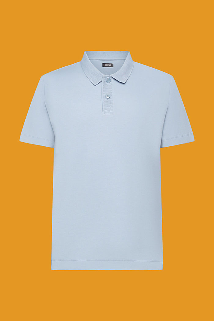 Pima cotton polo shirt, LIGHT BLUE LAVENDER, detail-asia image number 5