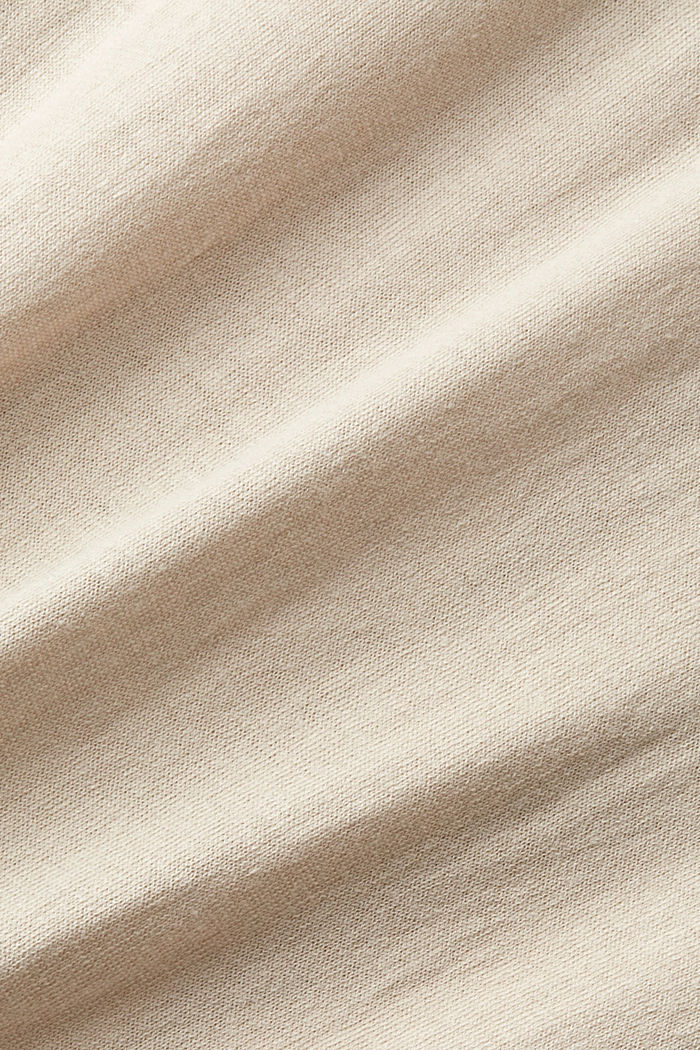 Blended TENCEL and sustainable cotton polo shirt, LIGHT TAUPE, detail-asia image number 5