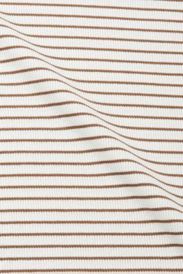리브드 스트라이프 티셔츠, PALE KHAKI, detail-asia image number 5