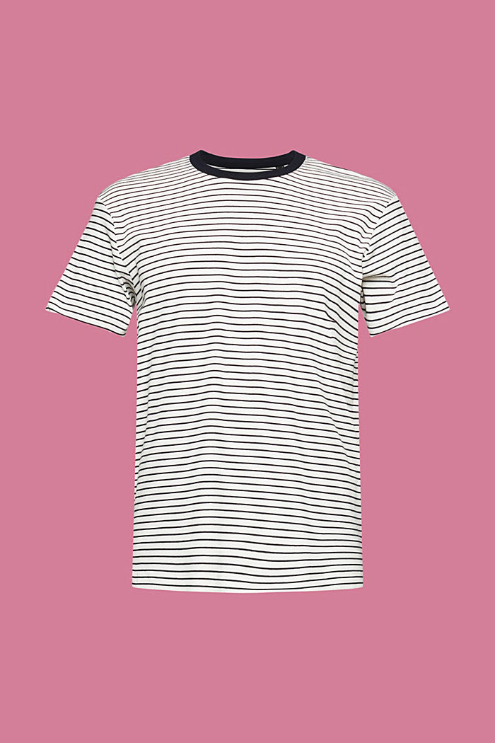 Ribbed and striped T-shirt, NAVY, detail-asia image number 6