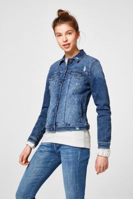 Esprit - Fitted stretch denim jacket in a vintage look at our Online Shop