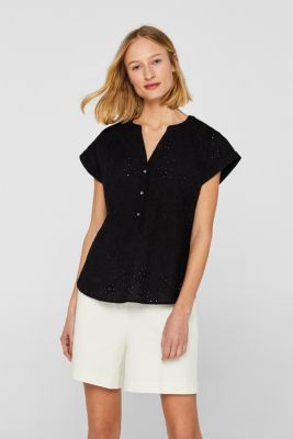 edc Broderie anglaise blouse, 100 cotton at our Online Shop