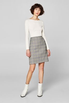 Esprit Skirt with a houndstooth check pattern at our Online Shop