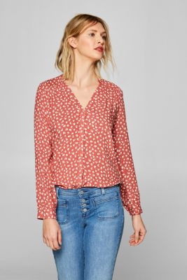Esprit HenleyBluse mit floralem Print im Online Shop kaufen