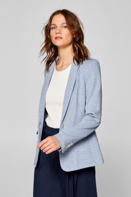 Esprit JerseyStretchBlazer mit HahnentrittMuster im Online Shop kaufen