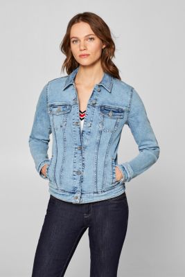 Esprit Stretch Denim Jacket In A Fashionable Cut At Our Online Shop 