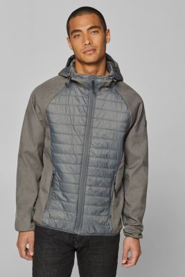 Esprit Mixed material hooded jacket at our Online Shop