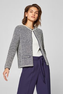 Download Esprit - Bouclé cardigan in blended cotton at our Online Shop