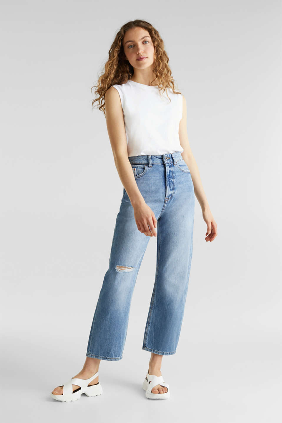 Verbazingwekkend edc - Enkellange jeans met wijde pijpen kopen in de online shop BE-26