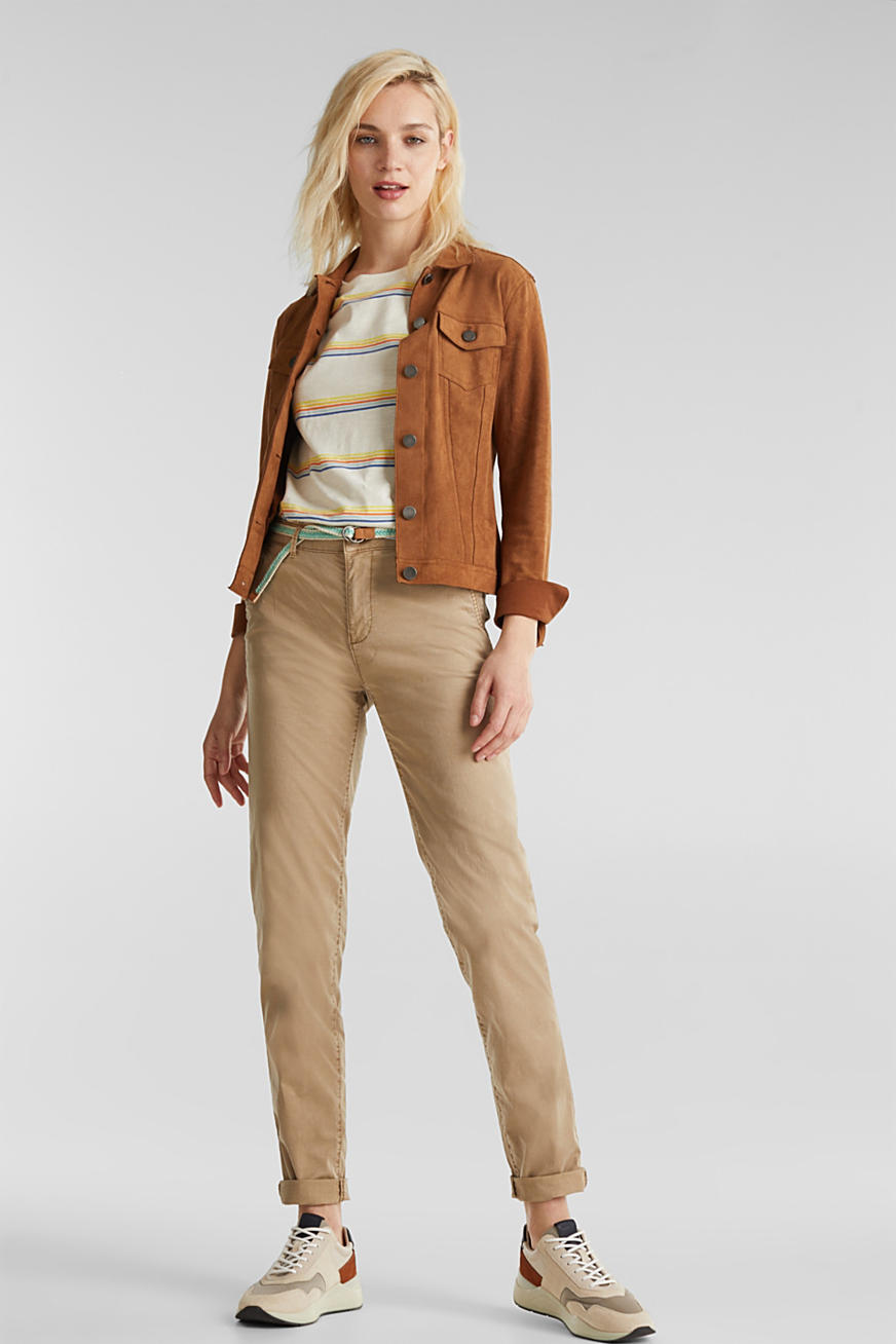 esprit damen slim chino medium rise slim leg esprit damen slim chino medium rise slim leg