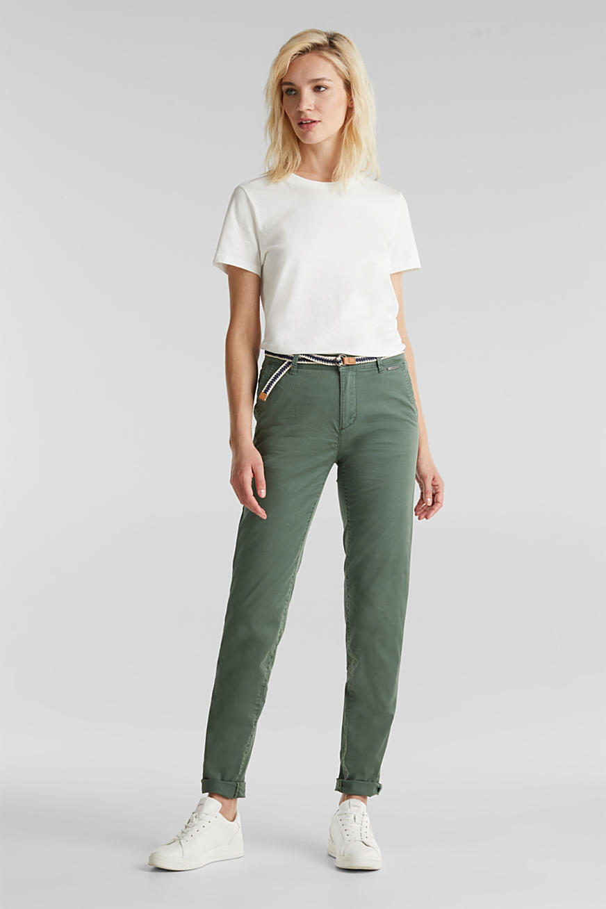 esprit damen slim chino medium rise slim leg esprit damen slim chino medium rise slim leg