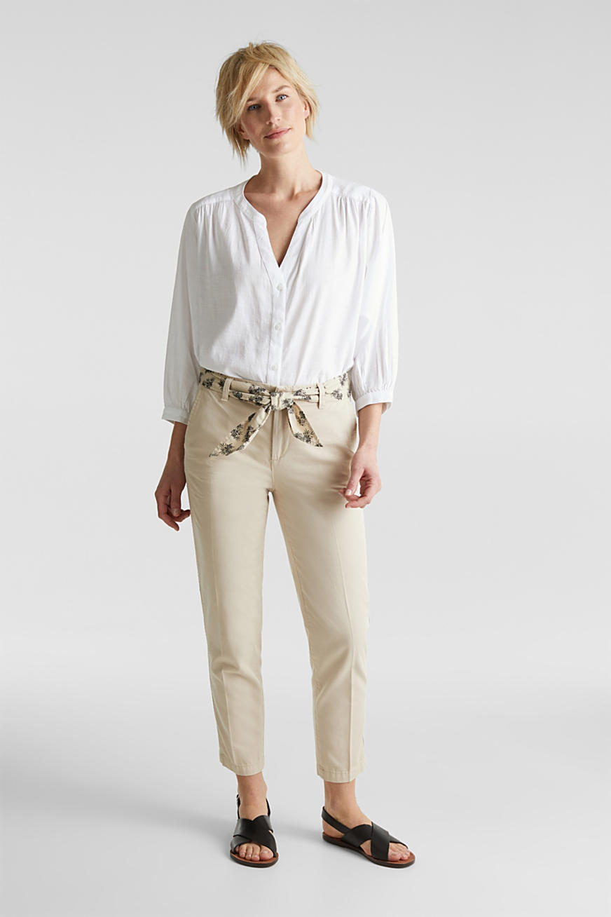 esprit damen slim chino medium rise slim leg esprit damen slim chino medium rise slim leg