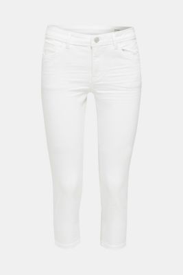 white capris jeans