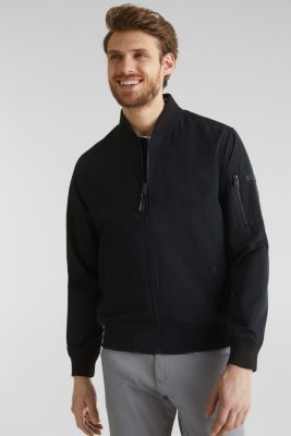 Esprit - Bomber jacket with ribbed cuffs and hem at our Online Shop