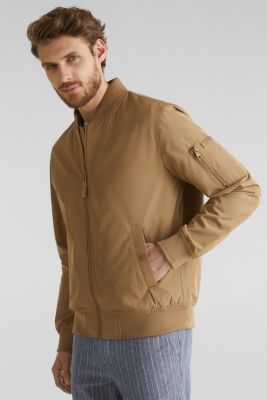 Esprit - Bomber jacket with ribbed cuffs and hem at our Online Shop