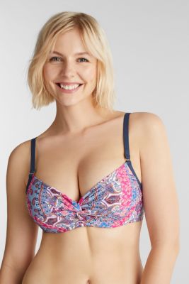 Esprit Unpadded bikini top with concealed underwiring for larger cup