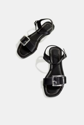 esprit black flip flops