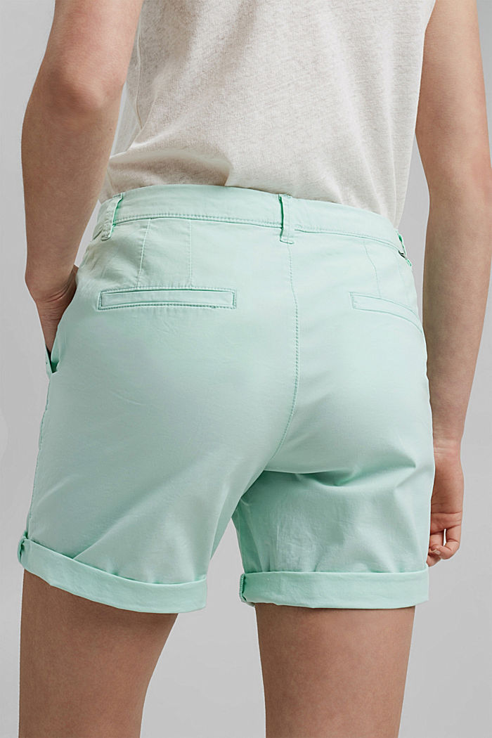 Chino shorts made of organic cotton, PASTEL GREEN, detail image number 5