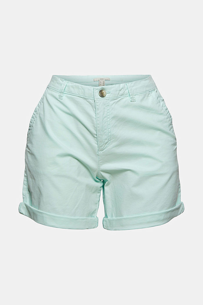 Chino shorts made of organic cotton, PASTEL GREEN, detail image number 6
