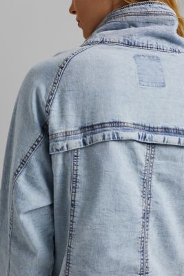 ESPRIT - Linen/organic cotton: lightweight denim jacket at our Online Shop