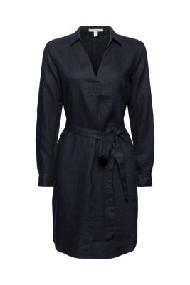 ESPRIT En lin : la robe-chemise ceinturée