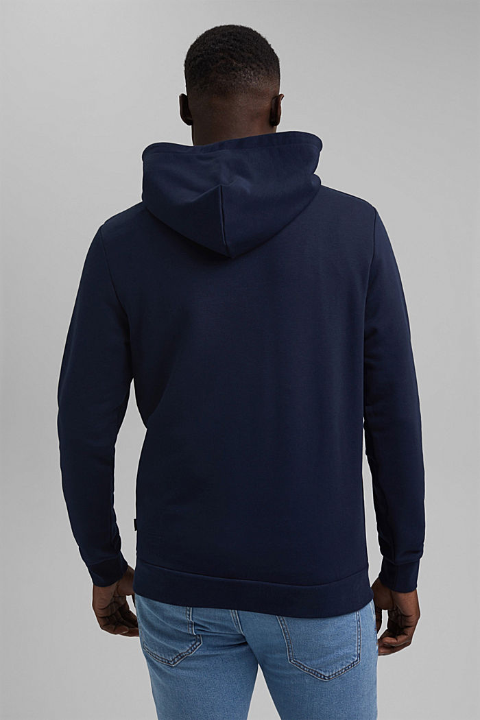 Gerecycled: hoodie met organic cotton, NAVY, detail image number 3