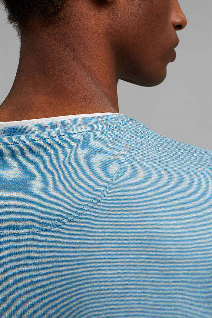 Layer-Jersey-Shirt, 100% Bio-Baumwolle, PETROL BLUE, detail image number 1