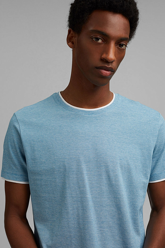 Layer-Jersey-Shirt, 100% Bio-Baumwolle, PETROL BLUE, detail image number 5