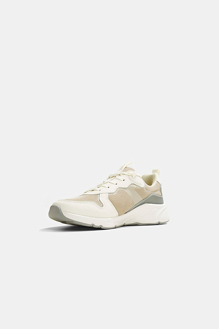 Trainers in a mix of materials, CREME, detail image number 2