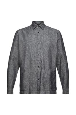 ESPRIT À teneur en lin : la chemise chinée