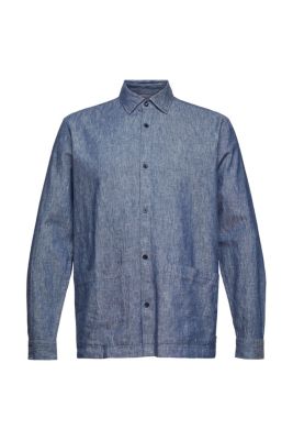 ESPRIT À teneur en lin : la chemise chinée