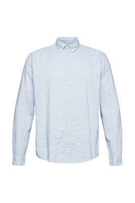 ESPRIT En lin mélangé : la chemise à la finition chinée