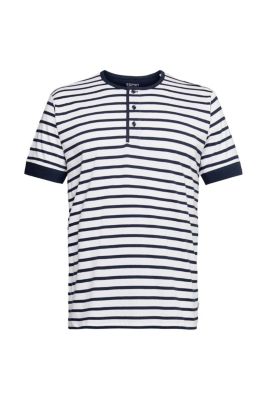 ESPRIT T-shirt rayé à patte de boutonnage