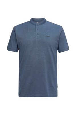 ESPRIT Polo en maille piquée à col Mao