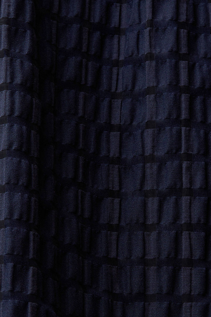 荷葉邊裙擺紋理迷你連身裙, 海軍藍, detail-asia image number 5