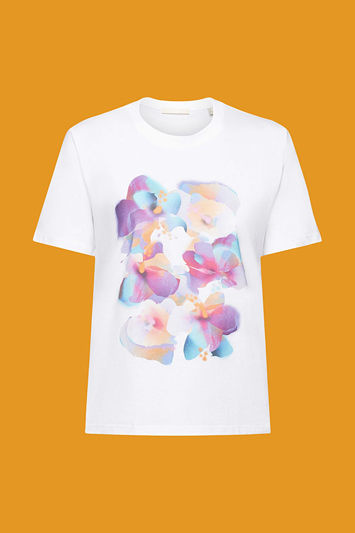 Cotton t-shirt with print, WHITE, detail-asia image number 5