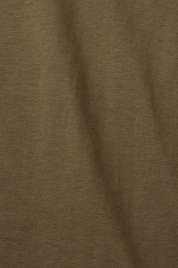 루즈 티셔츠, 100% 코튼, KHAKI GREEN, detail-asia image number 5